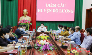 Huyện ủy Đô Lương tham dự hội nghị trực tuyến tập huấn nghiệp vụ công tác xây dựng đảng năm 2021